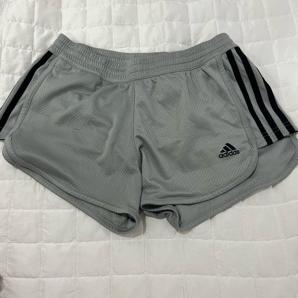 Small grey adidas shorts